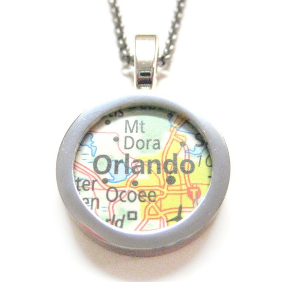Kiola Designs Jewelry Orlando Florida Map Pendant Necklace Poshmark